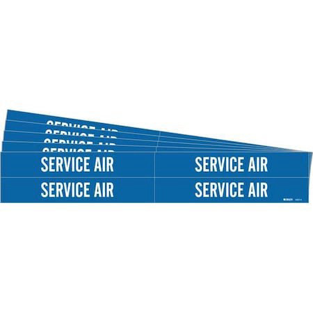 Brady 7407-4-Pk Pipe Marker,White,Service Air,Pk5, 7407-4-Pk