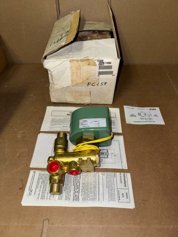 ASCO REDHAT 8315035F 3-WAY SOLENOID VALVE, 110/120-VAC, NEW-OPEN BOX!