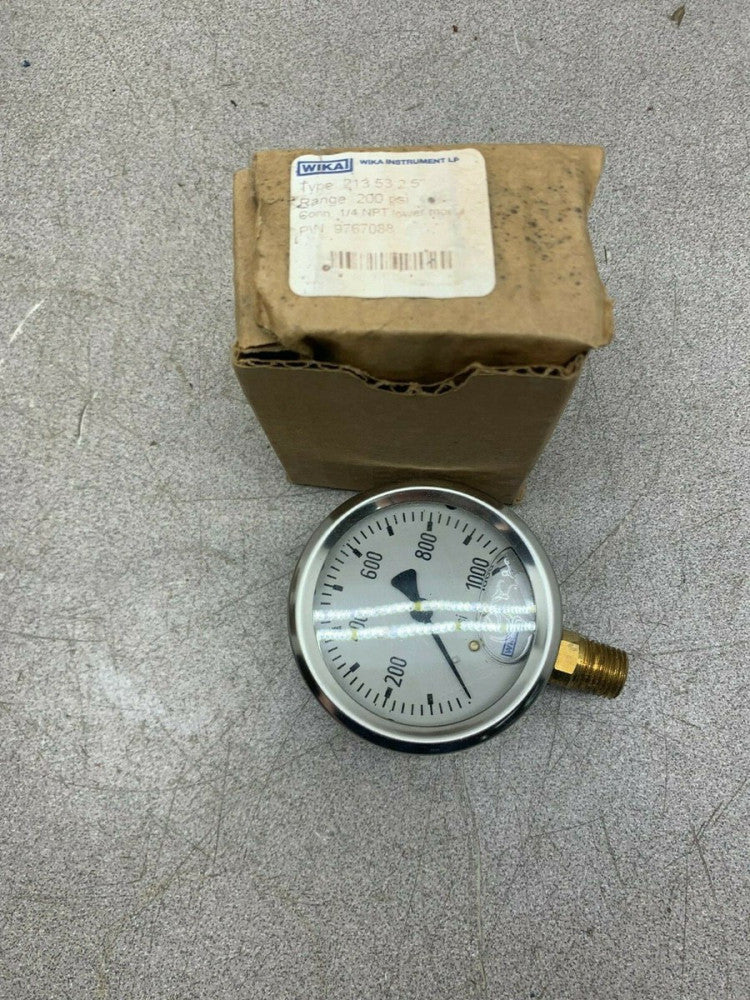 NEW IN BOX WIKA 200 PSI 1/4 NPT PRESSURE GAUGE 9767088