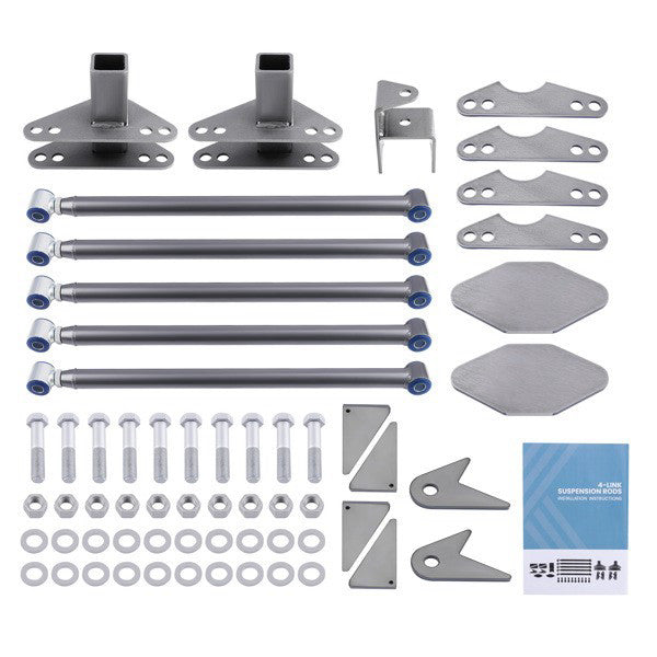Weld-On Parallel 4 Link Suspension Kit for Rat Car Air Ride 24'' Pan Hard Bar