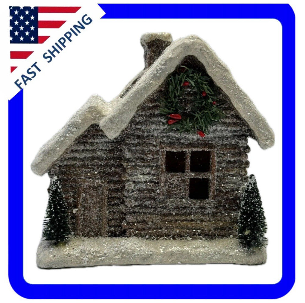 Holiday Cabin Lights Up Christmas Village Regency
