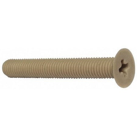 Zoro Select Pk1420-114Fhs-01 1/4"-20 X 1-1/4 In Slotted Flat Machine Screw,
