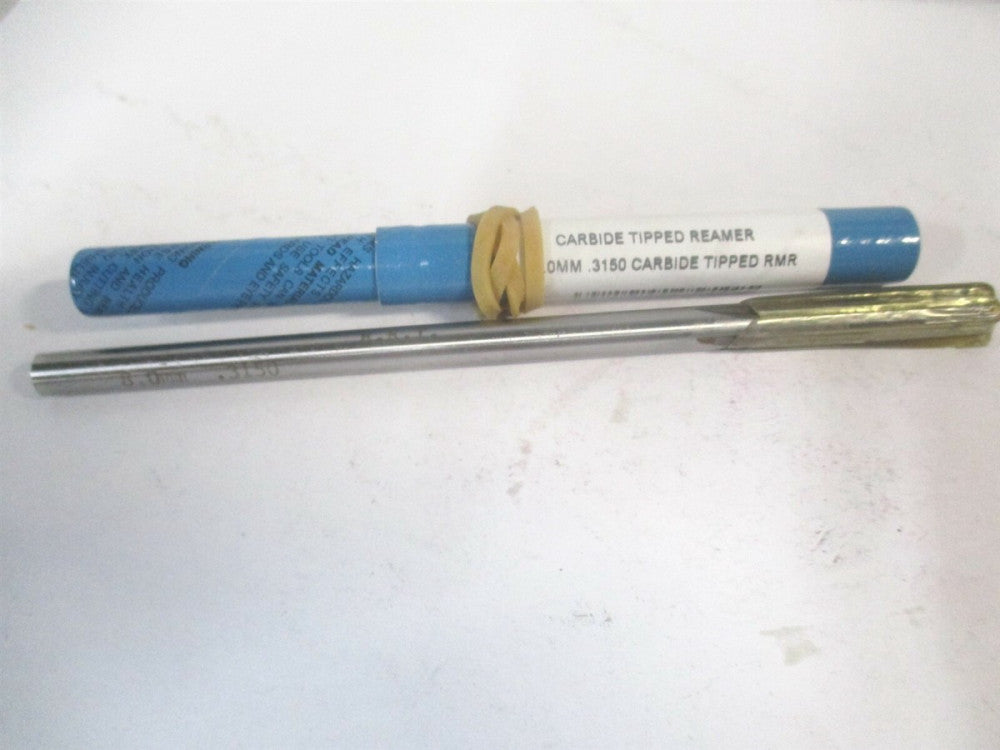 (2400080) 0.315" x 1-1/2" x 6" OAL 4-Flute Carbide-Tipped RH Chucking Reamer 
