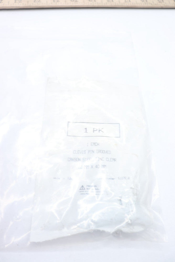 Clevis Pin Carbon Steel Zinc Clear 12mm x 40mm