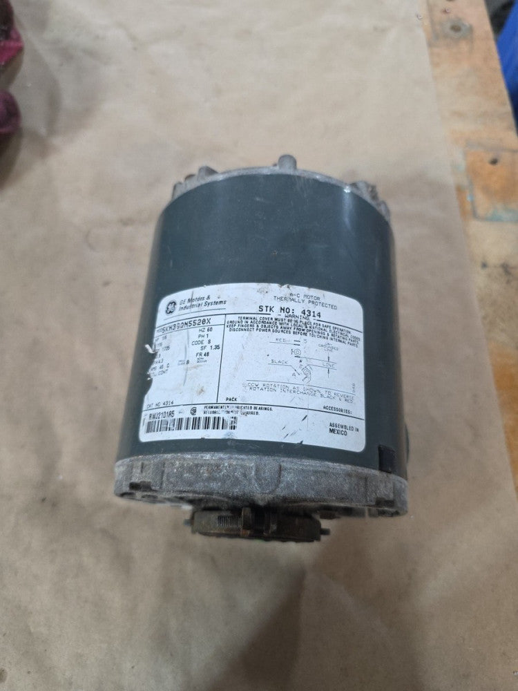 GE 5KH39QN5520X Motor 1/6 Hp 1 Phase 115v 1725 Rpm
