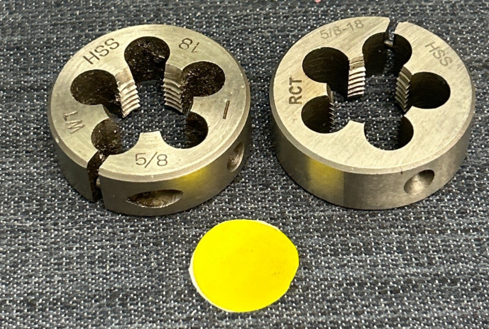 UNBRANDED HSS ADJUSTABLE ROUND SPLIT DIE  5/8" - 11  LOT OF 2
