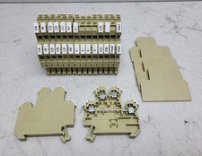 16 Pack Weidmuller DK 40 Terminal Block w/ 4 End Plates Used See Pictures 