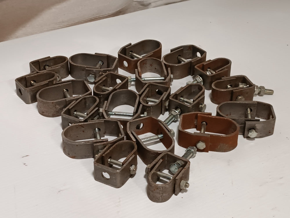 Lot of 20 Eaton B-Line B3100 pipe clamp clevis hangers, 10x 1" and 10x 1/2"