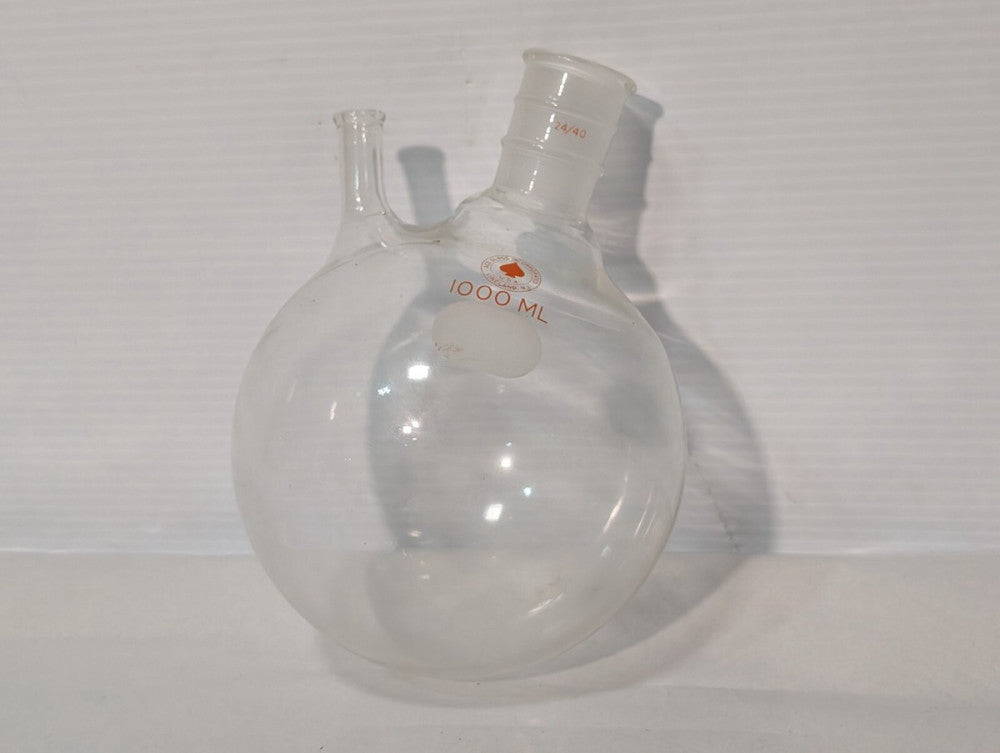 Ace Glass 1000ml Schlenk Flask, 24/40 Center Joint, Round Bottom
