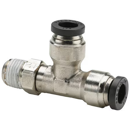 Parker W171plp-4-2 Run Tee Swivel, Brass, Silver