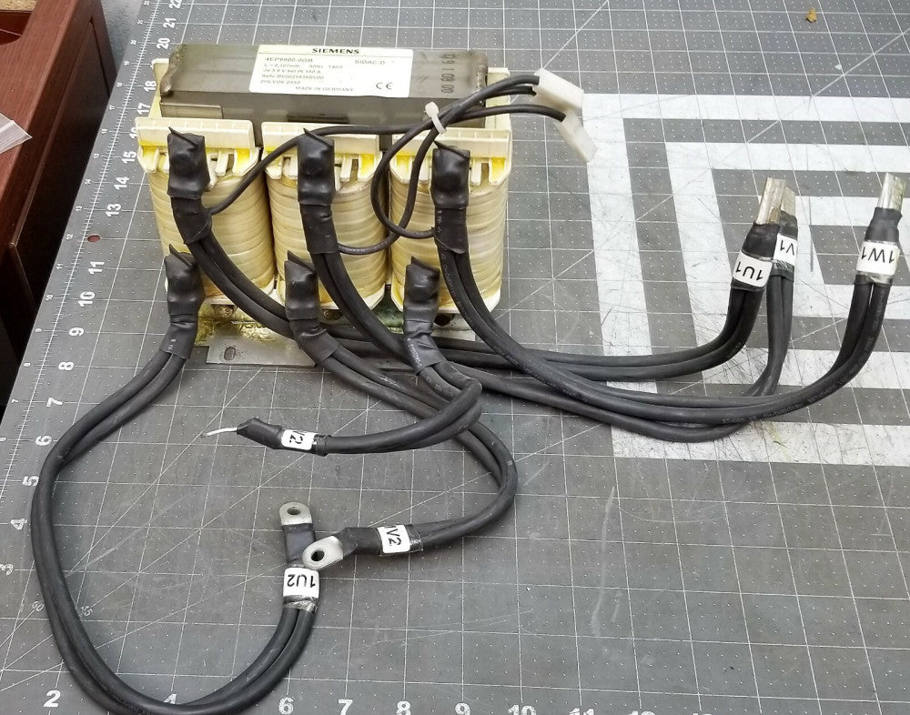 SIEMENS COMUTATING REACTOR CHOKE TRANSFORMER 4EP9900-0GB 0.107mH 150A [A0S4]