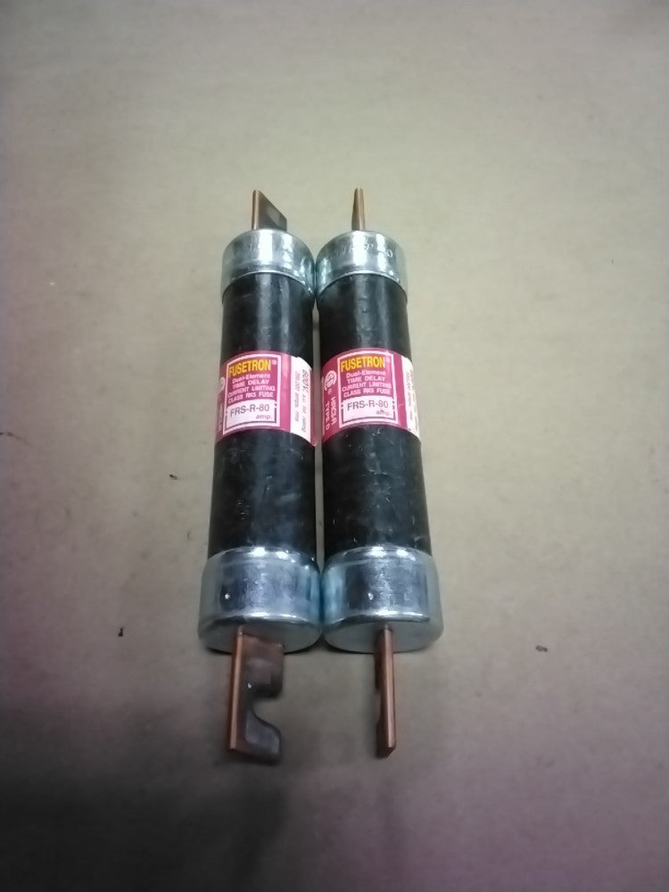 Bussmann FRS-R-80 Fusetron Fuse 80A 600V 80A, Lot Of 2