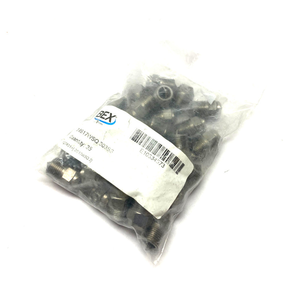 Bex 3/8S17WSQ 303SS Multi-Angle Square Cone Jet Spray Nozzle PKG OF 35