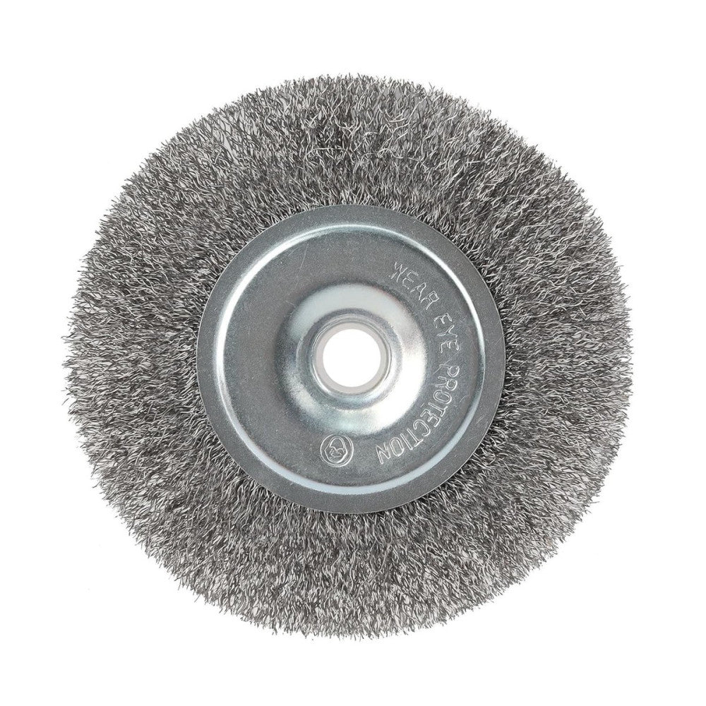 Wire Wheel for Bench Grinder - 5 Inch Fine Crimped Brass Wire Wheel with 1/2" an