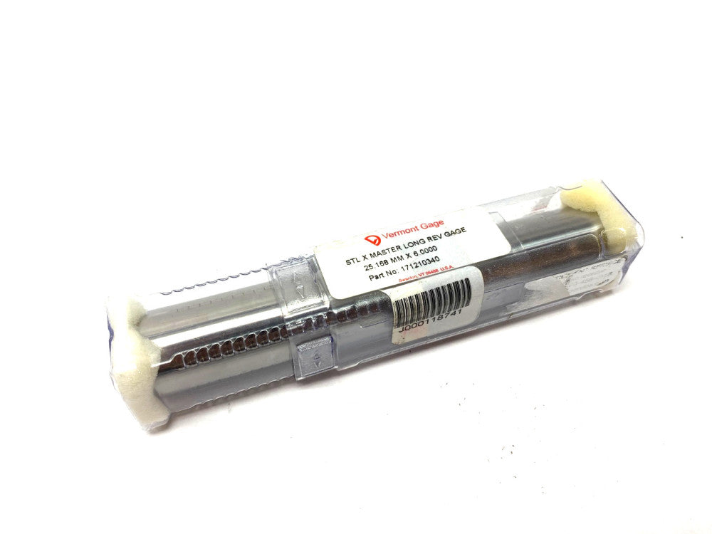 Vermont Gage 171210340 STL X Reversible Long Master Gage 25.168mm x 6.00