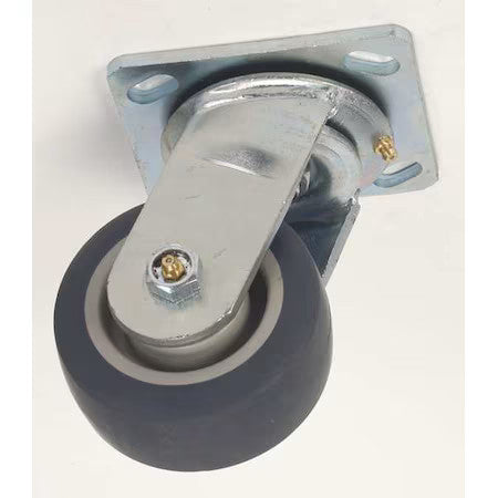 Zoro Select 1Ulh9 Swivel Plate Caster,Therm Rubber,4 In,350 Lb
