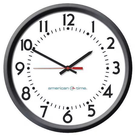 American Time U54baba304 Clock,Plastic Case,Analog,13-1/4" W,24V