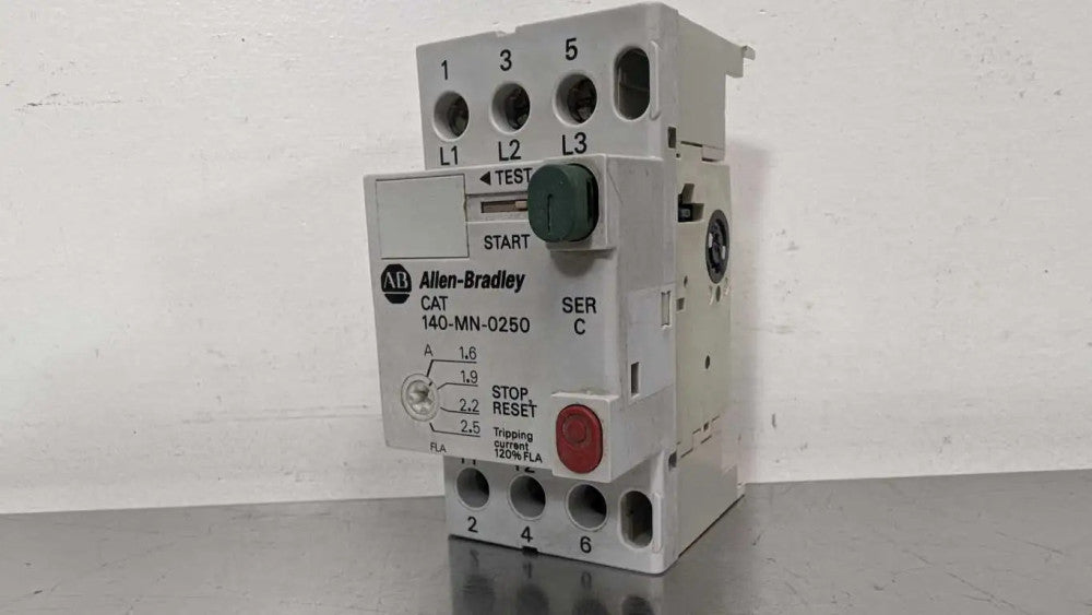 Allen-Bradley 140-MN-0250 Manual Motor Starter Circuit Breaker Ser C 1.6-2.5A 3