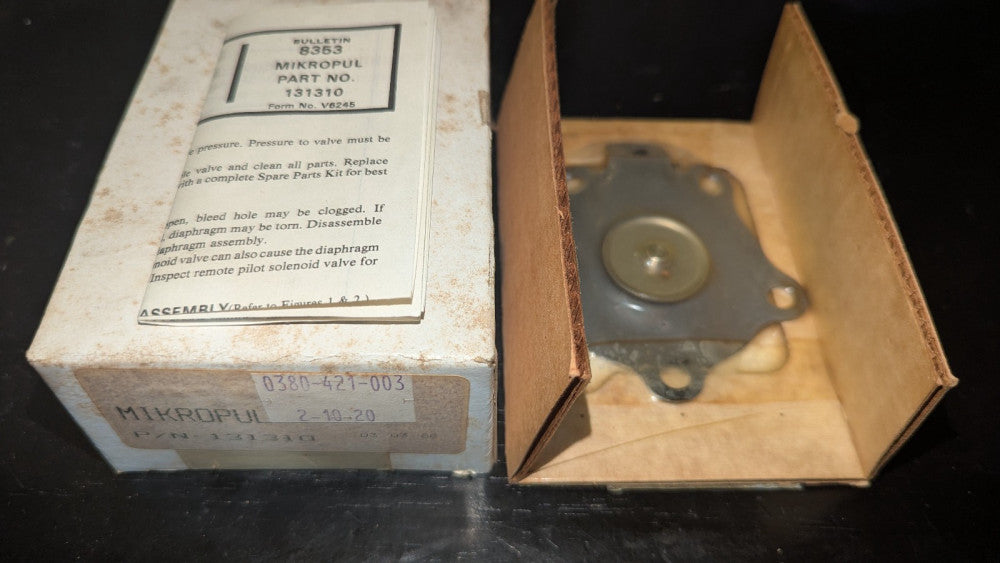 (1) Mikropul 131310 Valve Repair Kit NIB