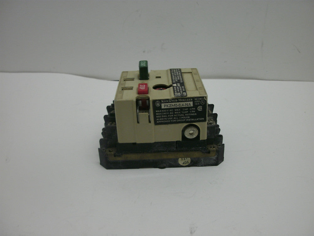 KNOCKER-MOELLER PKZM0-0,4-NA MANUAL MOTOR PROTECTOR 600VAC 3HP 3PH