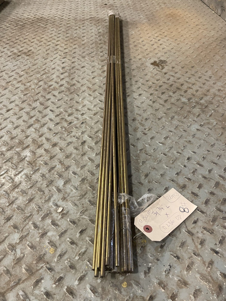 Brass Tubing 0.150” ID x 0.236” OD, 39-3/4” L -Lot of 26