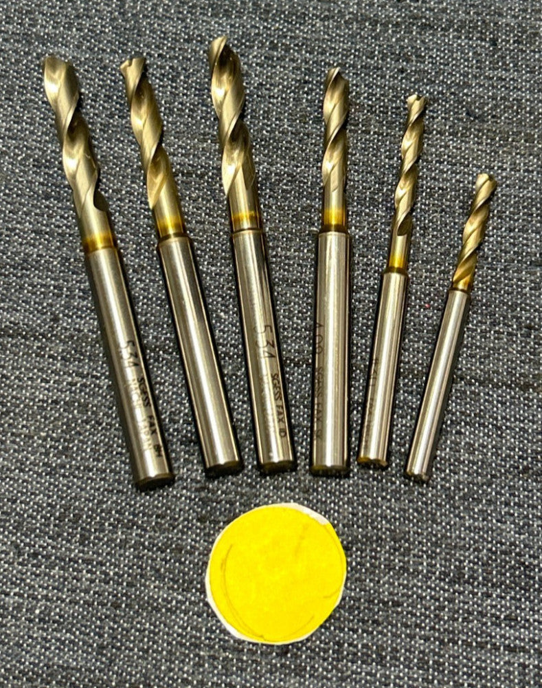NACHI SGESS 2 FLUTE DRILL BIT  ASSORTED SIZED  LOT OF 6