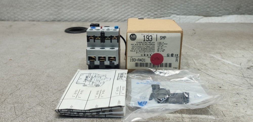 NEW IN BOX ALLEN-BRADLEY SMP OVERLOAD RELAY 193-A4D1 SERIES A