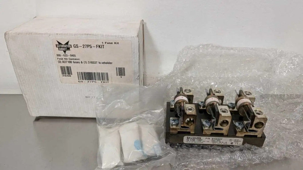 Automation Direct GS-27P5-FKIT Fuse Kit 300V 100A 3 A3T100 Fuses 1 31033T Fuseho