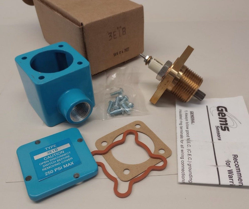 Gems Sensors 3E1B Brass Probe Assembly Warrick Electrode Fitting 250psi