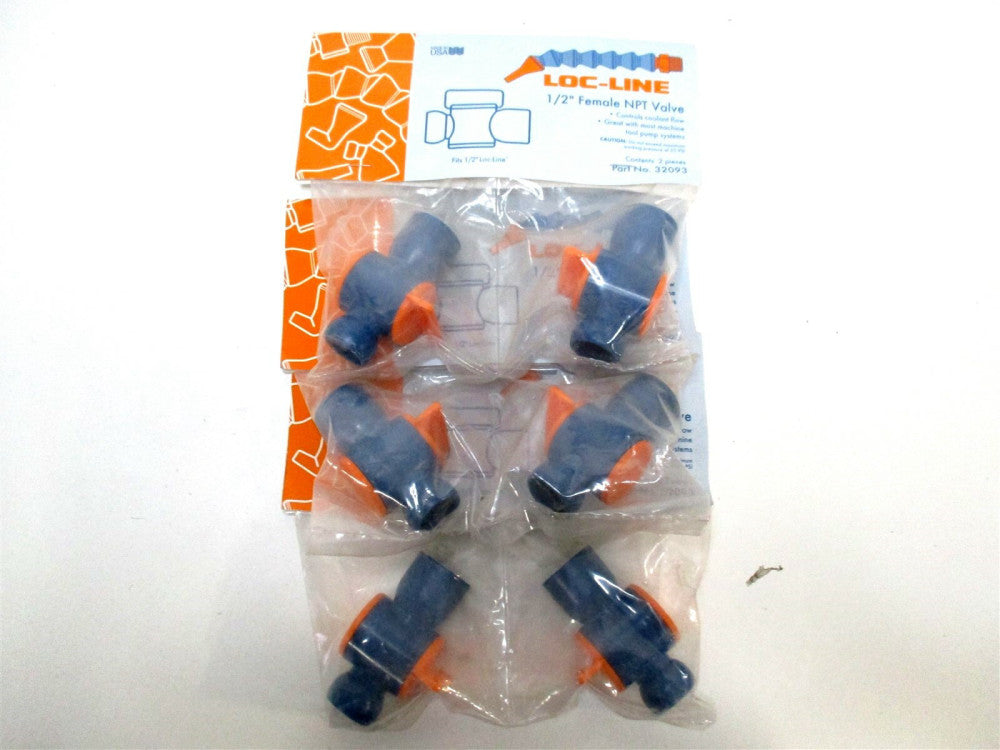 Loc-Line (32093) 1/2" Hose Inside Dia Acetal Copolymer Female NPT Valve - 6 PCS