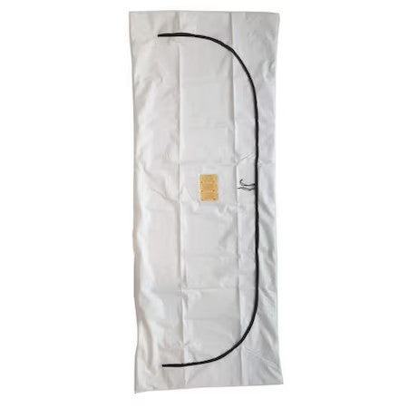AFS 11011 PVC/Vinyl Curved Zipper Body Bags 6 Mil - White Each