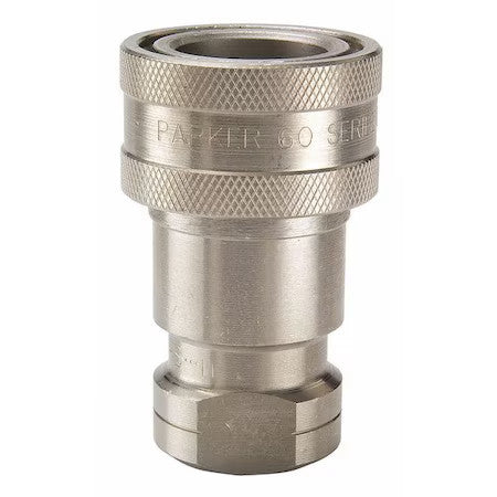 Parker Sh3-62-T8 Hydraulic Quick Connect Hose Coupling, 303 Stainless Steel