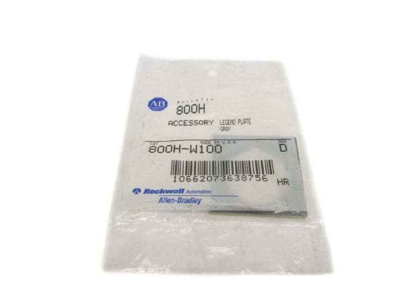ALLEN BRADLEY 800H-W100 SER. D NSMP