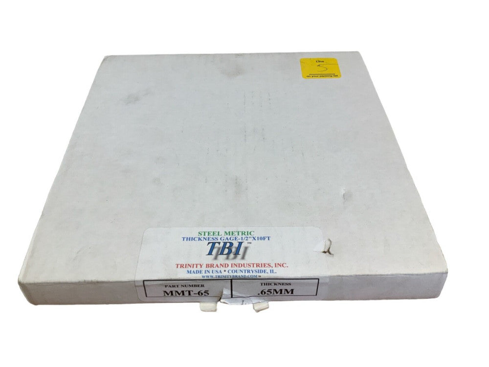 TBI STEEL METRIC THICKNESS GAGE-1/2"X10FT MMT-65, THICKNEES.65MM