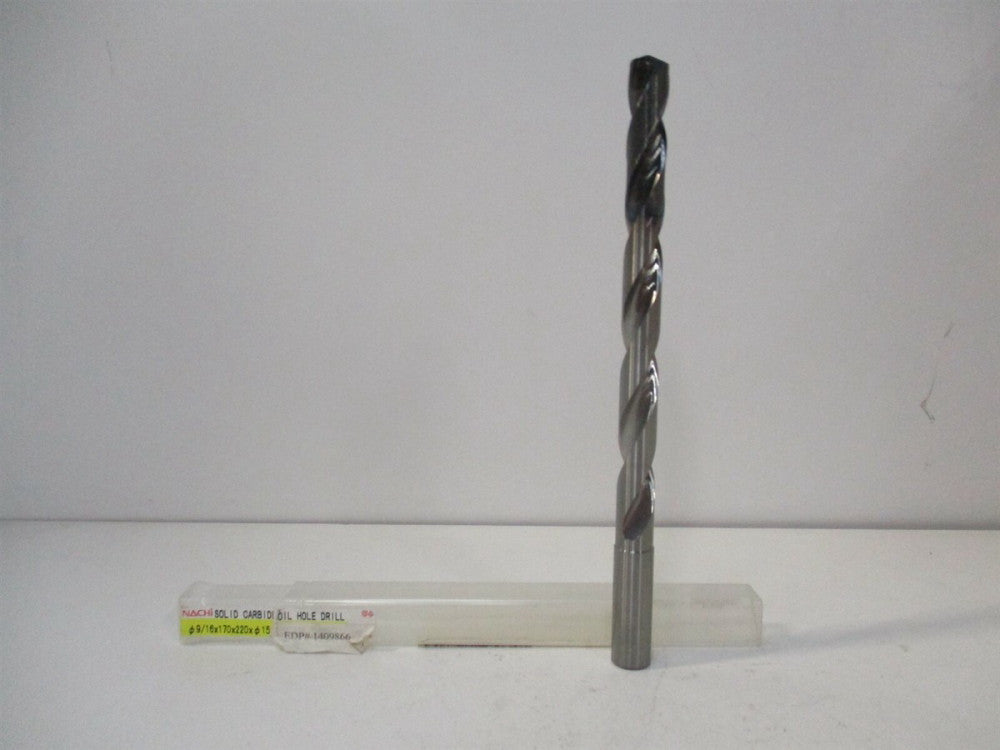 Nachi (1409866) .5625mm x 220mm OAL 140° Solid Carbide Coolant Fed Drill Bit