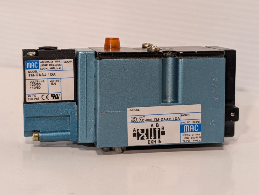 MAC Valves TM-DAAJ-1DA with 82A-AC-000-TM-DAAP-1DA Solenoid Valve & Coil, NIB
