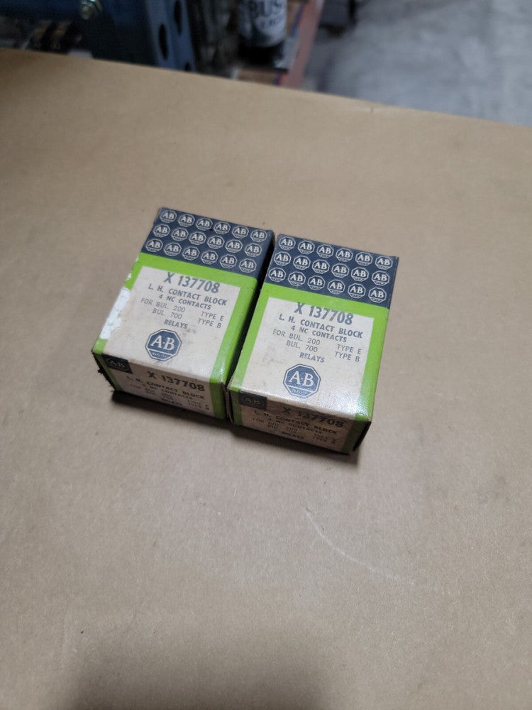 LOT OF 2 ALLEN BRADLEY X137708 L.H. CONTACTS (NOS)