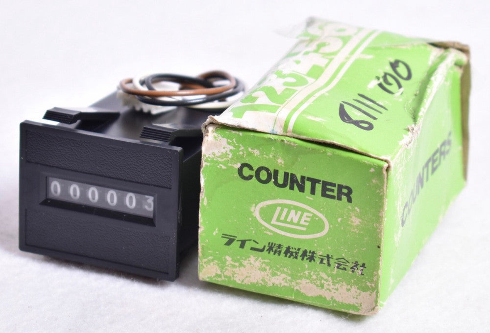 Line Seiki Non-Reset Magnetic Counter MCU-6X  DC-24V