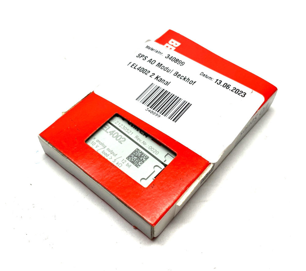 Beckhoff EL4002 EtherCAT 2-Channel Analog Output Terminal 12-Bit 0-10V
