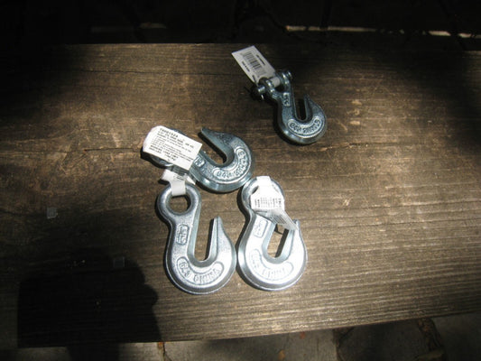 4pcs -3-Campbell 5/16" Eye Grab Hooks Grade 43 Zinc  3900 LBS & 1--1/4" Hook