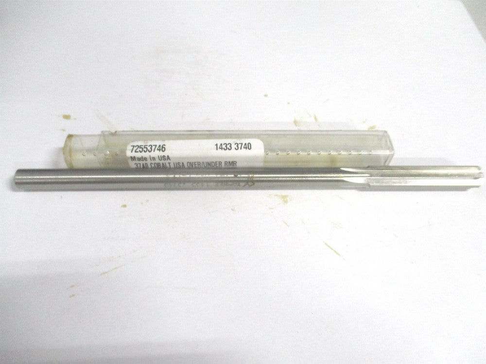 (1433-0.3740) 0.374" x 1-3/4" x 7" 6-Flute Straight Shank Cobalt Chucking Reamer