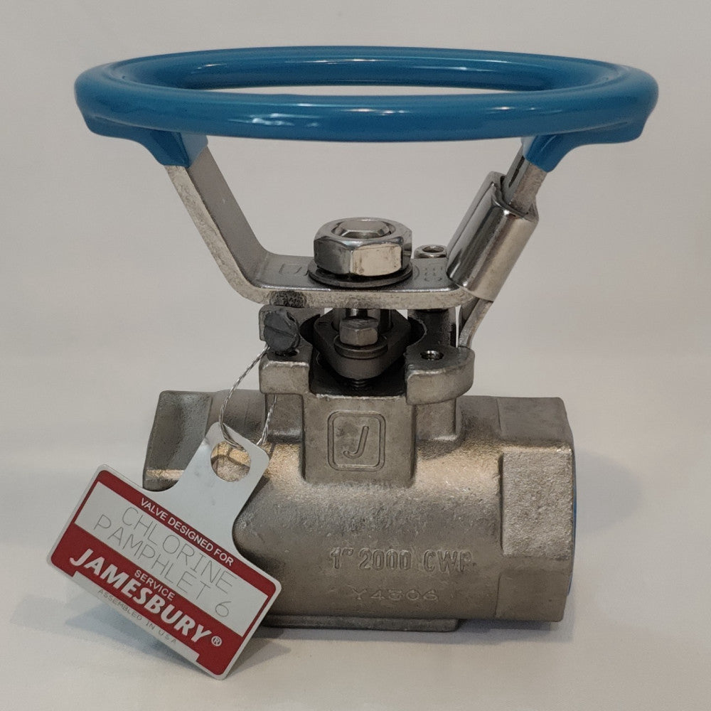 Jamesbury 9FAC3673XTB48 Manual Ball Valve Xtreme Seats 1" 2000CWP CF8M