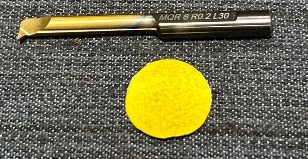 CARMEX COOLANT-FED BORING BAR .240" X 1.180" CARBIDE MATERIAL MQR-6-R0.2-L30