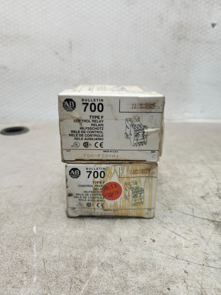 NEW IN BOX LOT OF 2 ALLEN BRADLEY CONTROL RELAY CONTACTOR 700-F220A1