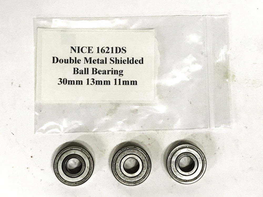 NICE Double Metal Shielded Ball Bearing 1621DS [Lot of 3] NOS