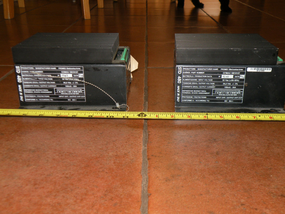 (1) Promec / Comau STD 480 Power Supply 33VAC in 26.5VDC out .1A - 20A 19010127