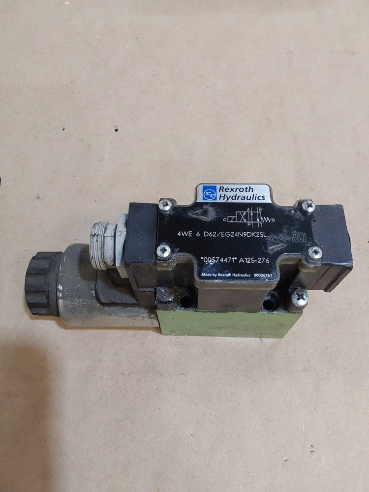 Rexroth 4WE 6 D62/EG24N9DK25L Solenoid Valve 5100psi 24VDC 1.25A  USED