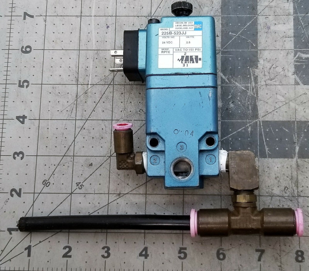 MAC 3-Way 24VDC, 2.5WATT, 150PSI,1/4 NPTF Solenoid Poppet Valve 200 Series [Z3S5