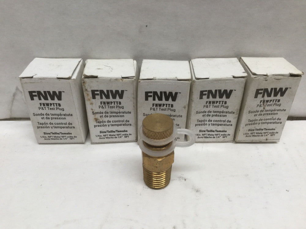 FNW™ FNWPTTB Test Plug 1/4" Pressure & Temperature Test Plug, 1/4” NPT (5 Pack)