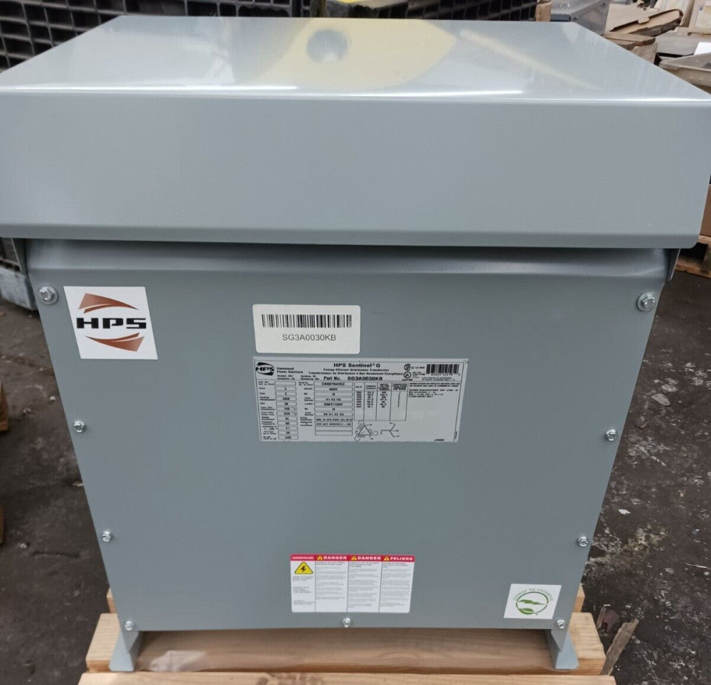NEW HPS 30 KVA Transformer 480 HV Delta 208Y/120 LV Wye 3R Outdoor SG3A0030KB